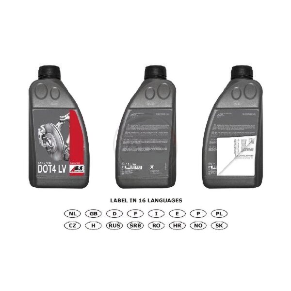 Brake fluid for reliable lubrication protection 1 litre DOT 4 A.B.S.