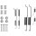 Brake shoe accessory kit Ø 254 mm A.B.S. for MERCEDES-BENZ and others