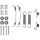 Brake shoe accessory kit Ø 280 mm A.B.S. for OPEL MOVANO and others