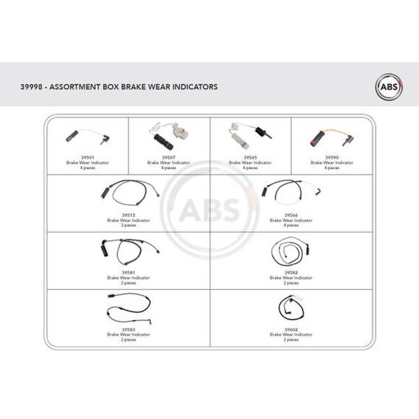 Brake pad wear warning contact A.B.S. for MERCEDES-BENZ E-CLASS and others