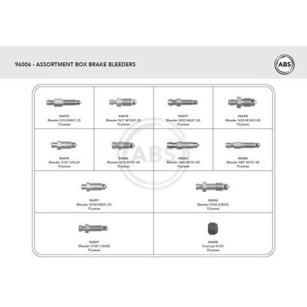 A.B.S. brake systems workshop small parts magazine for greater clarity