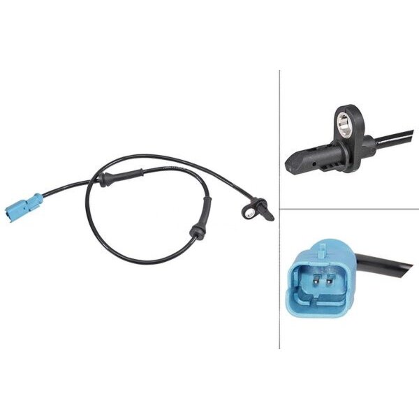Wheel speed sensor active sensor 680 mm cable A.B.S. for e.g. PEUGEOT 208