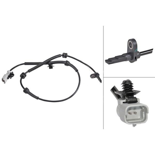 Sensor Raddrehzahl aktiver Sensor 826 mm Kabel A.B.S. für u.a. PEUGEOT 5008