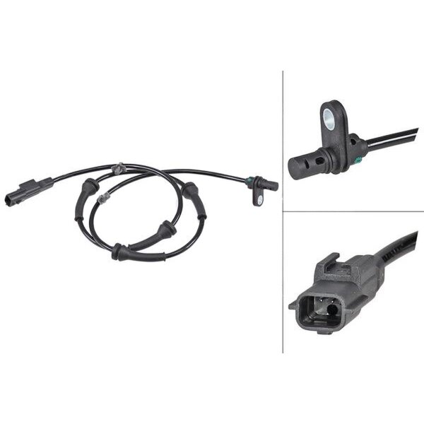 Sensor Raddrehzahl aktiver Sensor 870 mm Kabel A.B.S. für u.a. RENAULT KADJAR