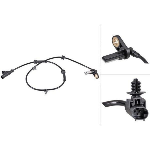 Sensor Raddrehzahl aktiver Sensor 830 mm Kabel A.B.S. für u.a. NISSAN ALMERA