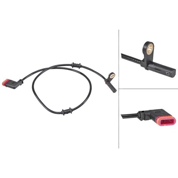 Sensor wheel speed active sensor 635 mm cable A.B.S. for e.g. MB E-CLASS
