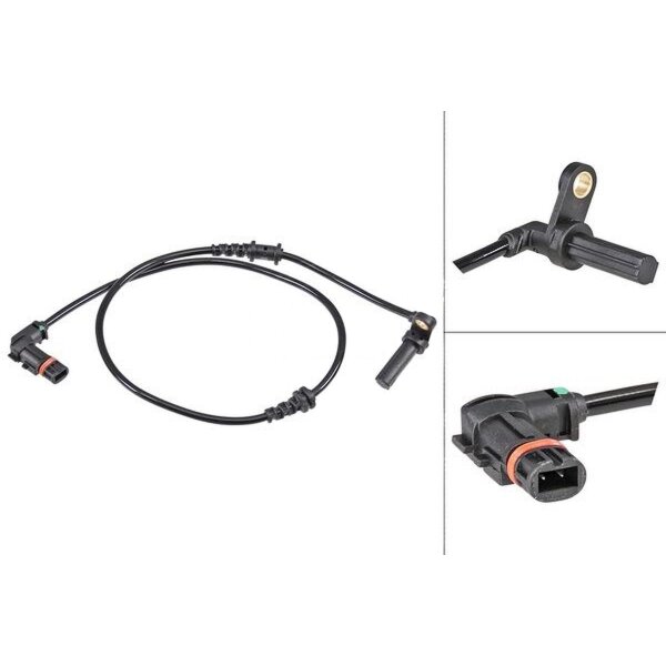 Sensor wheel speed active sensor 655 mm cable A.B.S. for e.g. MB E-CLASS