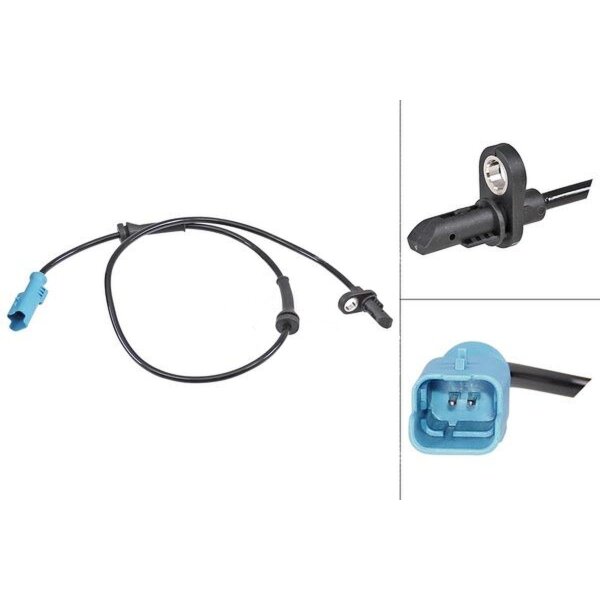 Wheel speed sensor active sensor 685 mm cable A.B.S. for e.g. PEUGEOT 208