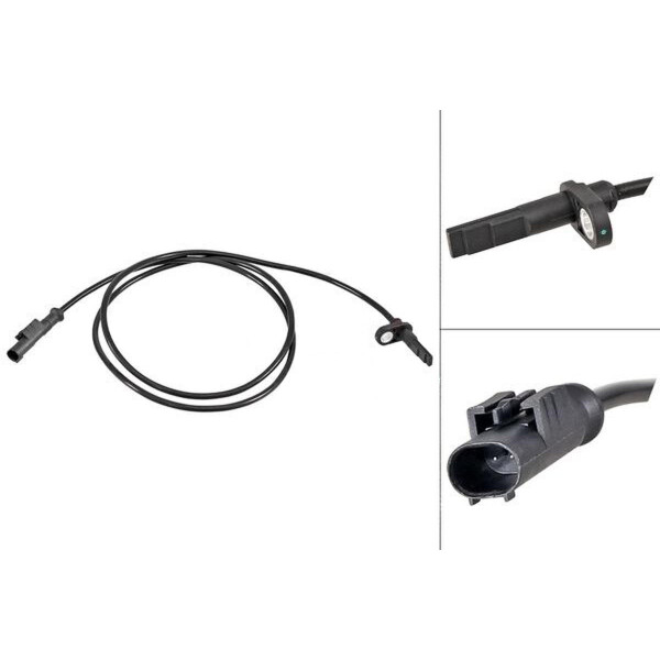 Wheel speed sensor active sensor 1.235 mm cable A.B.S. for IVECO DAILY