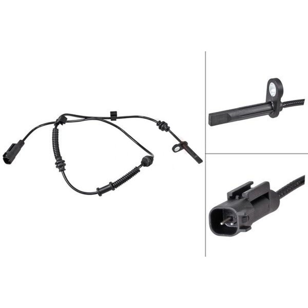 Sensor Raddrehzahl aktiver Sensor 895 mm Kabel A.B.S. für u.a. JEEP CHEROKEE