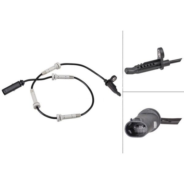 Wheel speed sensor active sensor 630 mm cable A.B.S. for BMW 5 Series and others