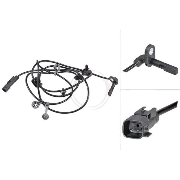 Wheel speed sensor active sensor 1.810 mm cable A.B.S. for e.g. OPEL INSIGNIA