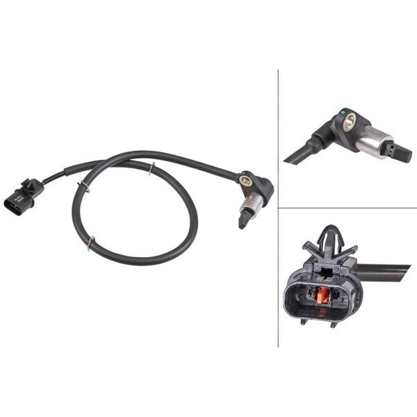 Wheel speed sensor passive sensor 590 mm cable A.B.S. for e.g. MITSUBISHI L400