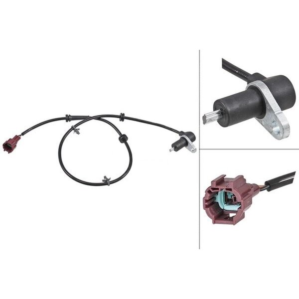 Sensor Raddrehzahl passiver Sensor 835 mm Kabel A.B.S. für u.a. NISSAN PRIMERA