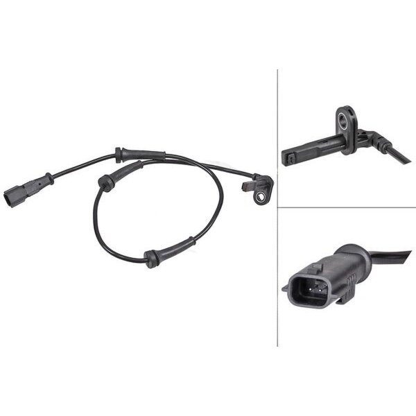 Wheel speed sensor active sensor 625 mm cable A.B.S. for RENAULT LATITUDE
