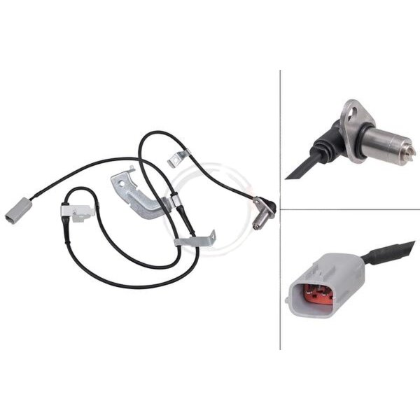 Wheel speed sensor passive sensor 1.350 mm cable A.B.S. for e.g. MAZDA B-SERIES