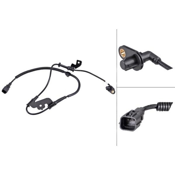 Wheel speed sensor active sensor 1,000 mm cable A.B.S. for HYUNDAI i20