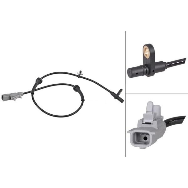 Wheel speed sensor active sensor 630 mm cable A.B.S. for NISSAN QASHQAI