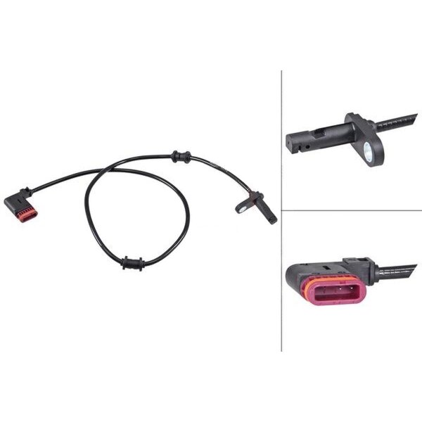 Wheel speed sensor active sensor 660 mm cable A.B.S. for e.g. MB E-CLASS