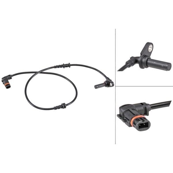 Sensor wheel speed active sensor 670 mm cable A.B.S. for e.g. MB E-CLASS
