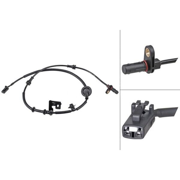 Wheel speed sensor active sensor 1.025 mm cable A.B.S. for HYUNDAI ELANTRA