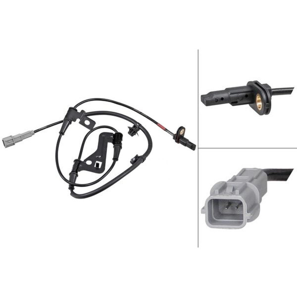 Wheel speed sensor active sensor 1.070 mm cable A.B.S. for e.g. KIA CEED