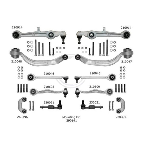 Repair kit control arm aluminium A.B.S. SMARTKIT for AUDI A4 and others
