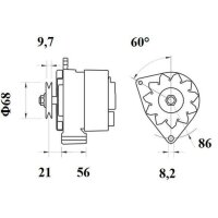 Lima Generator 14 V 33 A Riemensch. Ø 8,2mm MAHLE...
