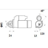 Anlasser Starter 12 V 1,4 kW 11 Zähne MAHLE für...