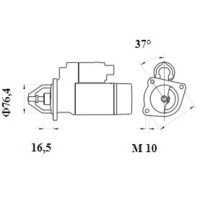 Starter 12 V 2.2 kW 11 teeth MAHLE suitable for e.g. OPEL...