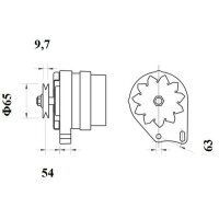Lima Generator 14 V 55 A Riemensch. Ø 10,2mm MAHLE für u.a. FIAT CINQUECENTO