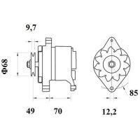 Lichtmaschine Generator 14 V 65 A Riemensch. Ø...