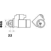 Anlasser Starter 12 V 1,4 kW 9 Zähne MAHLE für...