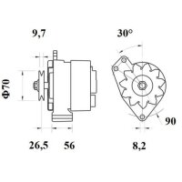 Lima Generator 14 V 65 A Riemensch. Ø 8,2mm MAHLE für u.a. VW TRANSPORTER