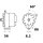 Alternator 14 V 33 A no belt pulley Ø 8,2mm MAHLE for INTERNATIONAL and others