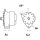 Alternator 14 V 65 A no belt pulley Ø 8,2mm MAHLE for e.g. IVECO MK