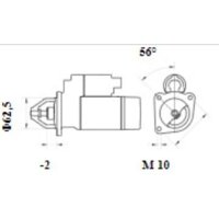 Starter 12 V 1.7 kW 13 teeth MAHLE for FIAT SCUDO and others