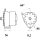 Alternator 14 V 45 A without pulley Ø 8.2 mm MAHLE for CLAAS