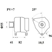 Alternator 14 V 150 A V-ribbed Ø 10,5mm MAHLE for...