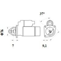 Anlasser Starter 12 V 1,4 kW 10 Zähne MAHLE für...