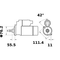 Anlasser Starter 12 V 1,7 kW 10 Zähne MAHLE für u.a. VW BORA