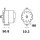 Alternator 14 V 65 A without belt pulley Ø 10,2mm MAHLE for e.g. INTERNATIONAL