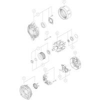 Lichtmaschine Generator 14 V 55 A keine Riemensch. Ø 8,2 mm MAHLE für u.a. DEUTZ