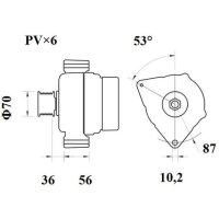 Lima Generator 14 V 80 A Keilrippensch. Ø 10,2mm...