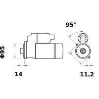 Anlasser Starter 12 V 2,5 kW 9 Zähne MAHLE für...