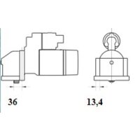 Anlasser Starter 12 V 1,7 kW 12 Zähne MAHLE für...