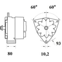 Lima Generator 28 V 55 A keine Riemensch. Ø 10,2mm...
