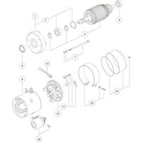 Elektromotor Starter Generator 12 V 1,6 kW 2.800 RPM...