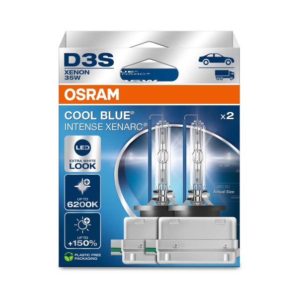 2 OSRAM XENARC COOL BLUE INTENSE D3S 6.200K...
