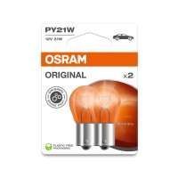 2 Glühlampen für Blinkleuchte PY21W 12V 21W BAU15s OSRAM passend für diverse PKW